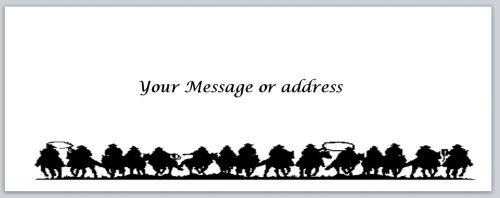 30 Personalized Cowboy Western Return Address Labels Buy 3 get 1 free (bo176)