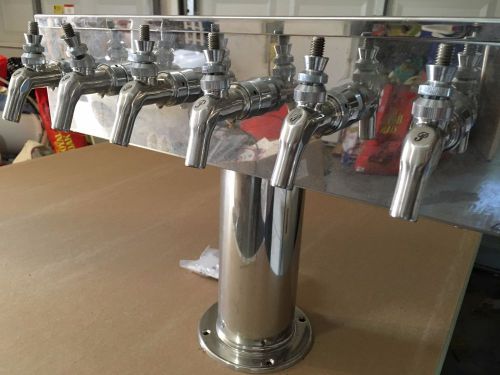 6 Perlick Faucet Draft Beer Tower - Polished Stainless Steel - Air Cooled