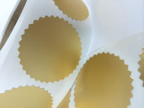 50 2&#034; Certificate Wafer Seals Labels Awards Legal Embossing Stickers Craft NEW