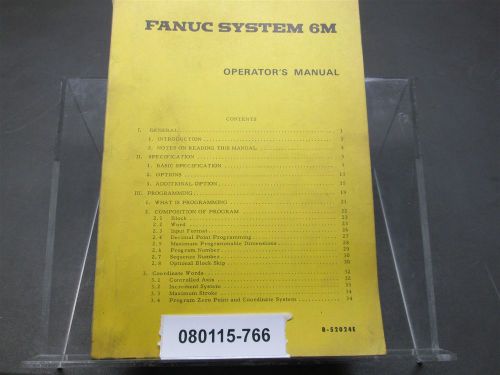Fanuc System 6M Operators Manual B-52024E Original