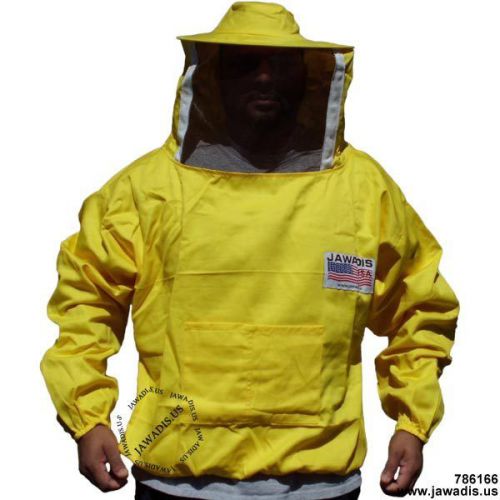 2XL Jawadis Yellow Lightweight Pullover Beekeeper Jacket with Veil Round Sheriff