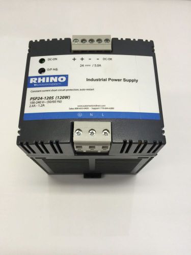 Rhino Automation Direct Industrial Power Supply PSP24-120S (120W)