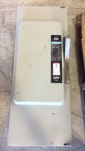 Siemens Safety Switch F354 200 Amp 600 Volt 3 Pole Fusible Type 1