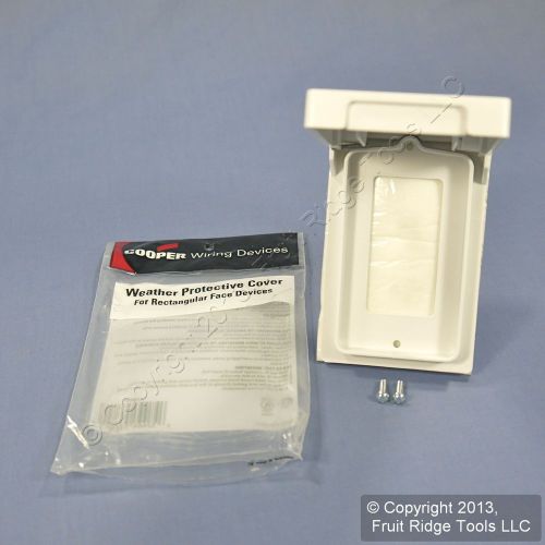 Cooper Wiring White GFCI GFI Receptacle Outlet Weather Protective Cover 2966W