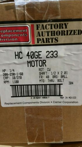 NEW GE A/C Condensor Motor HC 40GE 233 1100 RPM 208/230 Volt CARRIER Replacement