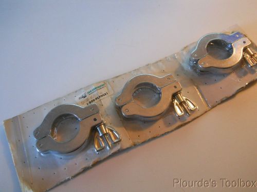 Lot of (3) A&amp;N 1&#034; KF-NW Vacumm Flange Aluminum Wing-Nut Clamps, QF25-100-CW