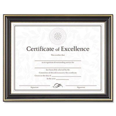 DAXN2709N6T UNITED STATIONERS (OP) FRAME,8.5X11,GD ACCENT,BK 117968