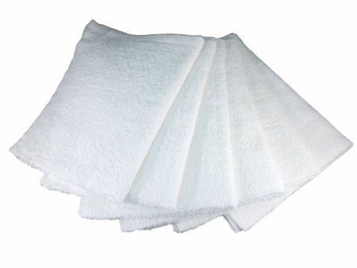White Cotton Bar Mops Terry Towels Wiping Rags 16&#034; X 19&#034; (1 Dozen) 16&#034; x 19&#034;