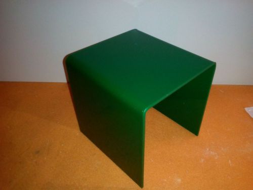 ACRYLIC DISPLAY STAND /  GREEN COLOR RISER 5 X 5 X 5 DURABLE COLORFUL ACRYLIC