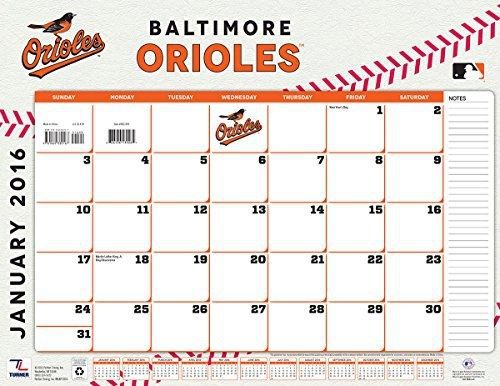 Turner Baltimore Orioles 2016 Desk Calendar, January-December 2016, 22 x 17&#034;