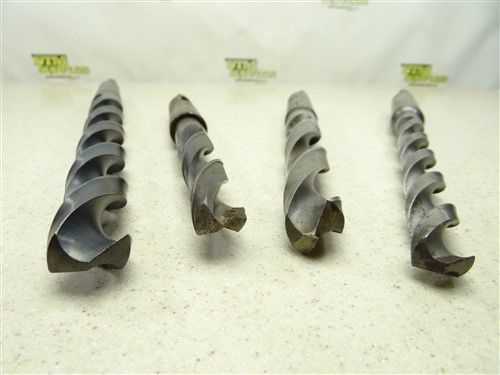 LOT OF 4 HSS 3MT TAPER SHANK DRILLS 23/32 TO 31/32 CLE-FORGE BUTTERFIELD MORSE