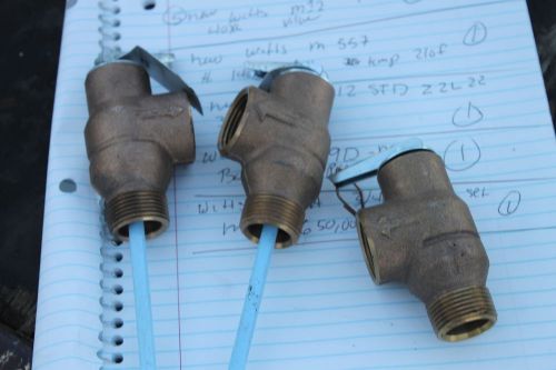 LOT OF 3 WATTS 315 3/4&#034; M4 PRESSURE RELIEF VALVES