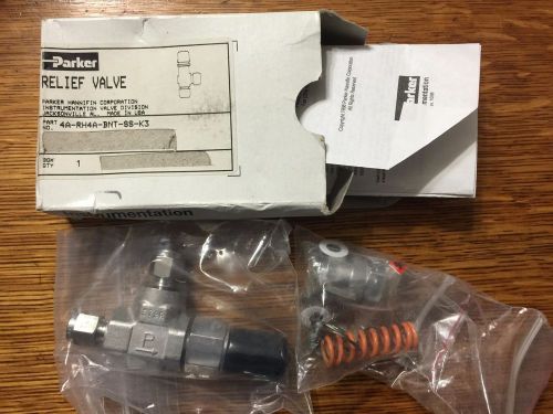Parker hannifin 4a-rh4a-bnt-ss-k3 adjustable relief valve new in box for sale