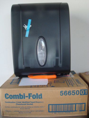 Georgia Pacific Combi-Fold Paper Towel Dispenser, Translucent Smoke Grey 56650