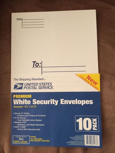 10 tear resistant legal envelopes self-seal water-resistant envelope mailer for sale