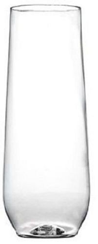 16 pieces 10oz. Plastic Stemless Champagne Flutes elegant and fun 6&#034; tall
