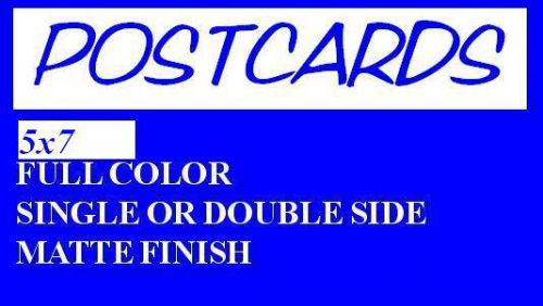100 Custom Full Color 5x7 Postcards Glossy Front Finish Free Shipping