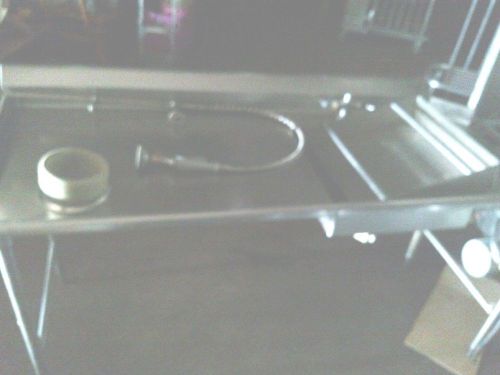 Soil dishwasher table commercial 6 ft  w/ spray faucet for sale