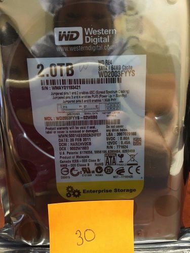 WESTERN DIGITAL MODEL-2.0TB s/n WMAY01193421