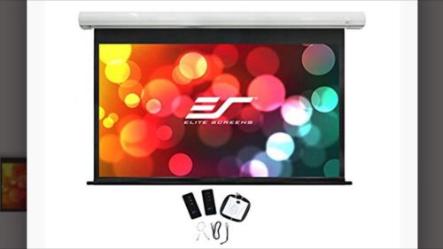 Elite screens saker plus, 235 inch 16:9, motorized drop down projection screen for sale