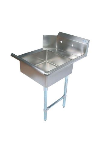 Left Side Stainless Steel Soiled Dish Table w/ Galvanized 60&#034; Legs BBKSDT-72-L