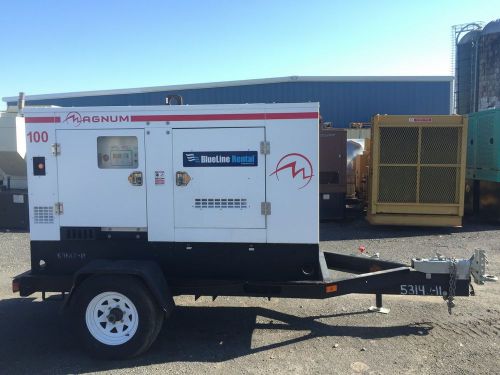 -102 kva magnum generator, selectable, sound attenuated, base fuel tank, trai... for sale