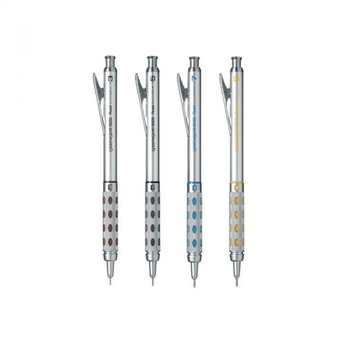 Pentel PG1013, PG1015, PG1017 and PG1019 Mechanical Pencil (1pc Each) - Silver