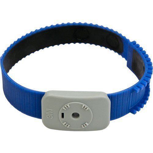 3 NEW 3M™ 4720 Dual Conductor Thermoplastic Blue Wrist Straps Free Shipping