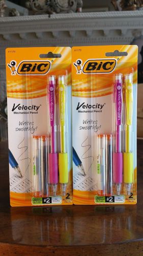 2 BIC Velocity Mechanical Pencil, Refillable, Medium 0.7mm, #2