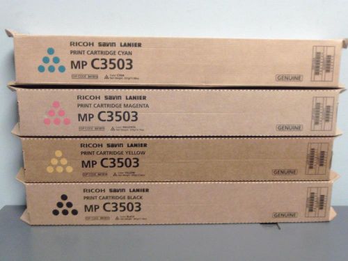 New Genuine RICOH SAVIN LANIER MP C3503 CMYK Full Set