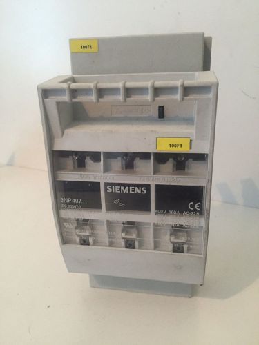 NEW SIEMENS FUSE DISCONNECT 3NP407 SIZE 00 690V AC NEW NOT IN BOX
