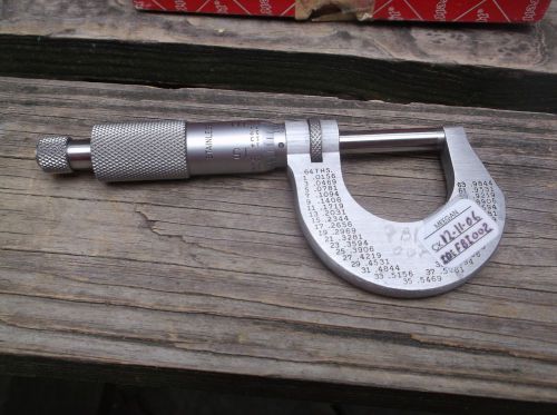 Starrett 1230 0-1&#034; stainless steel micrometer very nice! for sale