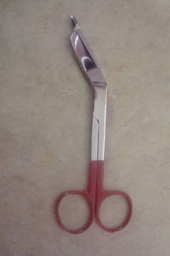Lister Bandage Nurse Scissors 5.5&#034; Red  Colormed Instruments