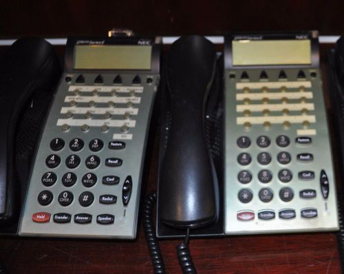 Lot of 2 NEC Dterm Series E DTP-16D-1 Display Business Telephones Phone System