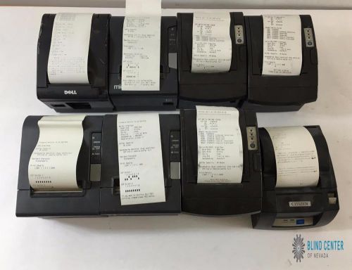 Lot of (8) Receipt Printers - TM-T88IV M129H PR10135 M244A TM-T88V