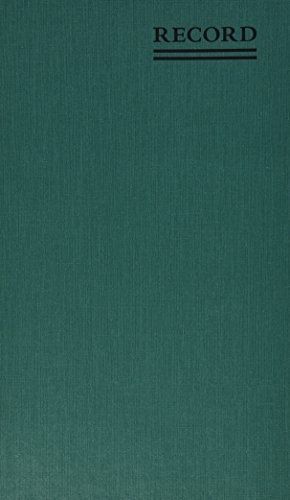 NATIONAL Brand Emerald Series Record Book, Green, 12.25 x 7.25&#034; 500 Pages