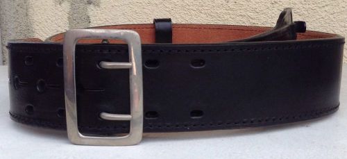 DUTY BELTS/SECURITY SMOOTH---POLICEMAN STYLE LEATHER BIANCI--SIZE-28  ONLY