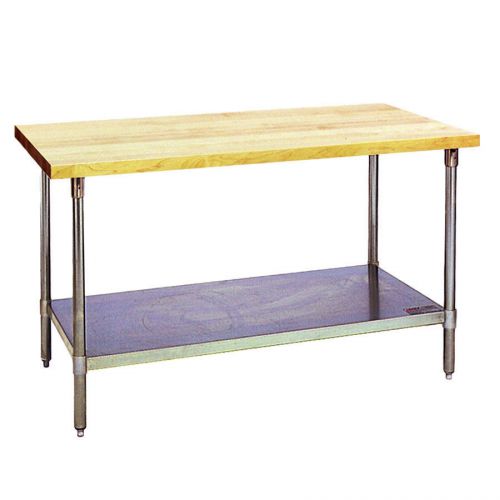 Eagle group mt2448b, 24x48-inch hardwood baker&#039;s table with flat top, galvanized for sale