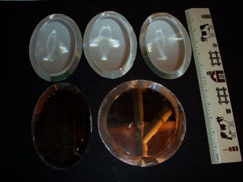 Antique Store Display Case Mirrors Beveled Glass Oval Round Set of 5