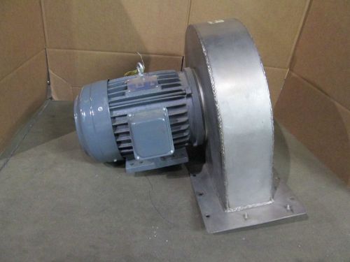 TECO MOTOR NP0052C 5 HP 3480 RPM W/ BLOWER 12&#034; FAN BLADE