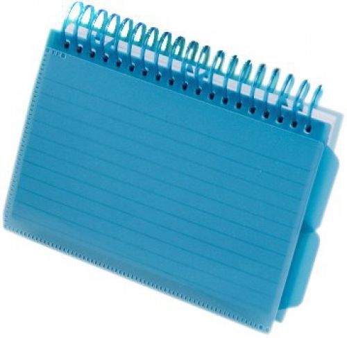 Oxford Spiral Index Cards with Poly Cover, 3&#034; x 5&#034;, Ruled, White Cards, Cover