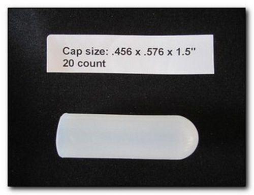 Powder Coating Coat Paint - High Temp Silicone Caps - .456 x .576 x 1.5&#034; (20)