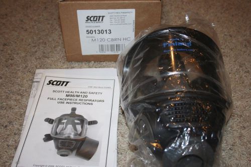 Scott m120 cbrn full facepiece respirator gas mask 5013013 for sale