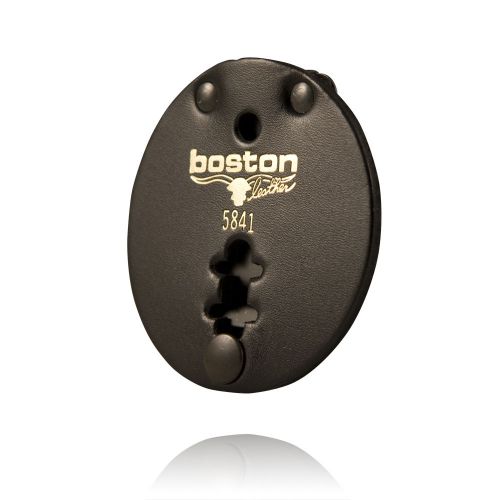 Boston Leather 5841C Round Badge Holder With Chain