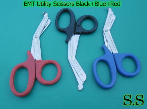 EMT Utility Scissors Set Black,Red &amp; Blue Colour Surgical Instruments