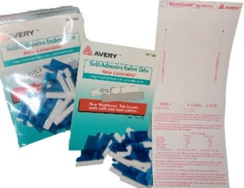 AVERY Self-Adhesive Index Tabs Laserable! WORKSAVER 25