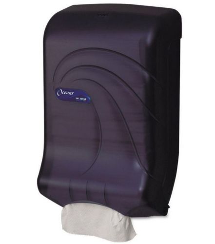 Slim large capacity paper towel dispenser black, c multi fold, home bath office for sale