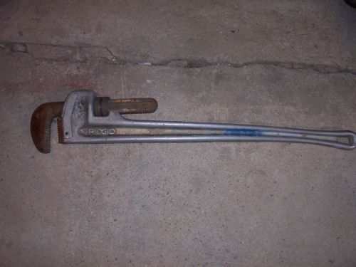 Vintage ridgid 836 monkey pipe plumber&#039;s wrench aluminum h.d. 36&#034;  36 inch 900mm for sale