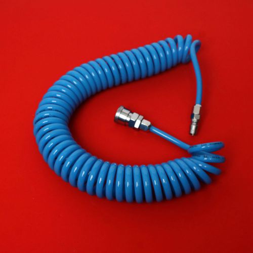 8m 26 ft 8mm x 5mm Flexible PU Recoil Hose Spring Tube For Compressor Air Tool