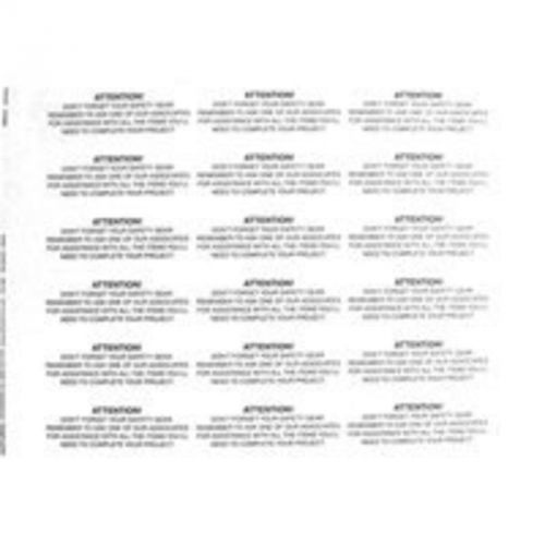 3X 1-1/4 RENTAL ITEM TAGS CENTURION INC Sign Stock SLC1801 701844125637